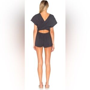 Free People Easy Street Romper Dark Grey - Size S